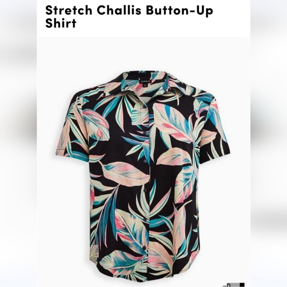 ISO Torrid stretch challis button up size 5 or 6 - Picture 2 of 2